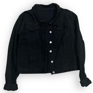 Black denim jacket